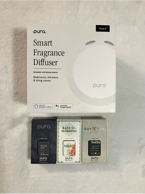 Pura Smart Fragrance Diffuser with Refill Packs - White